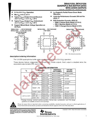 SN74LV125ADGVR datasheet  